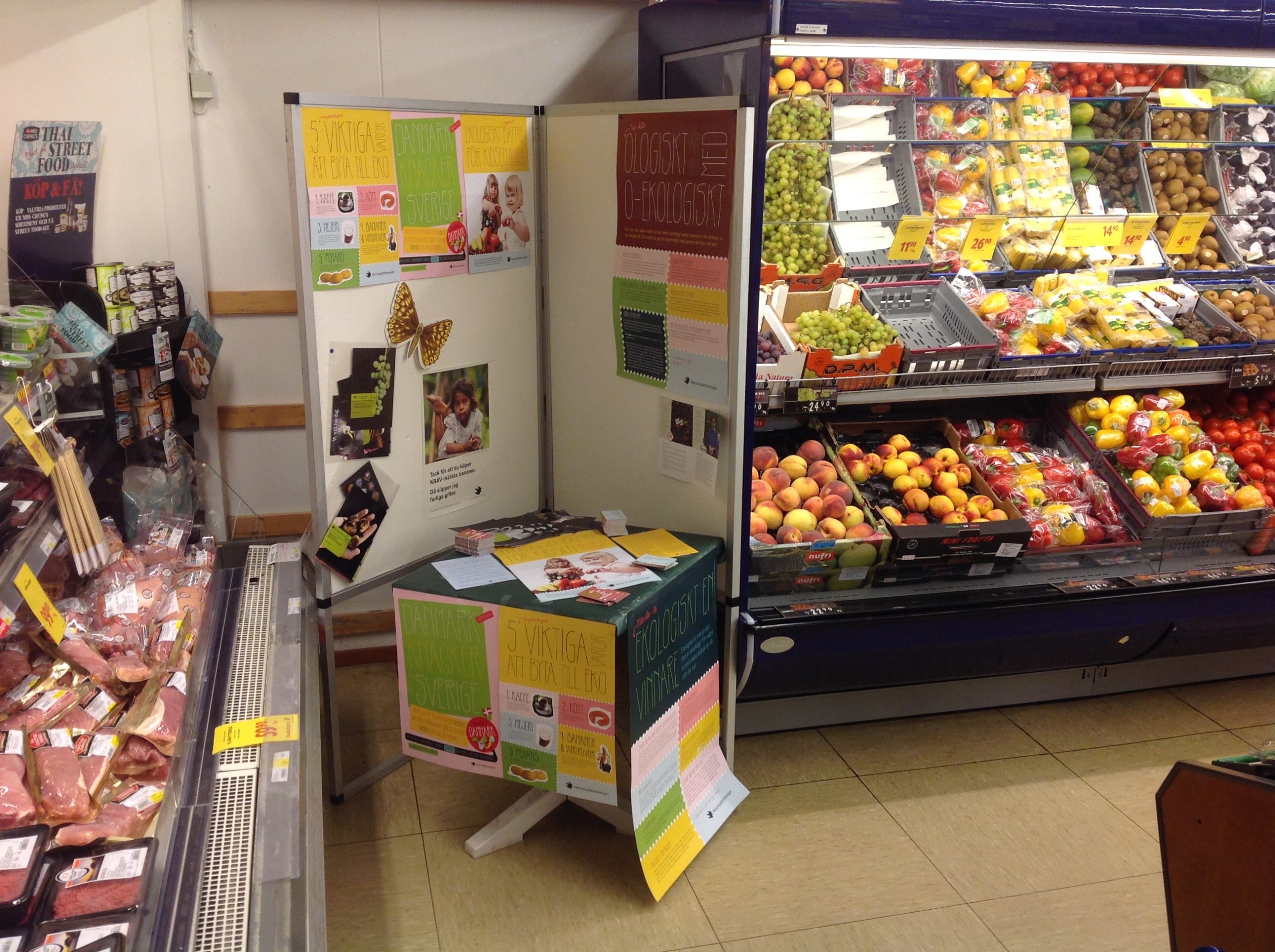 utställning på coop i Deje, vid frukten